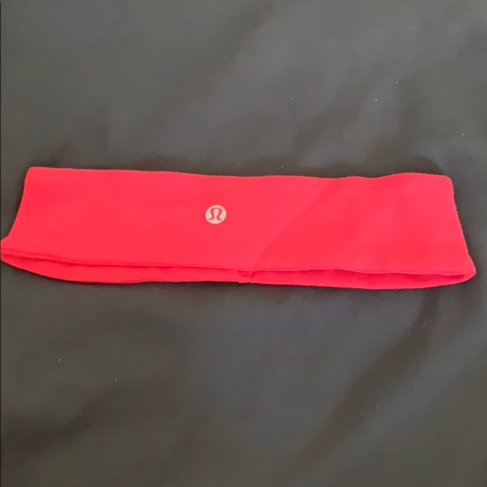 Bright coral Lululemon Headband